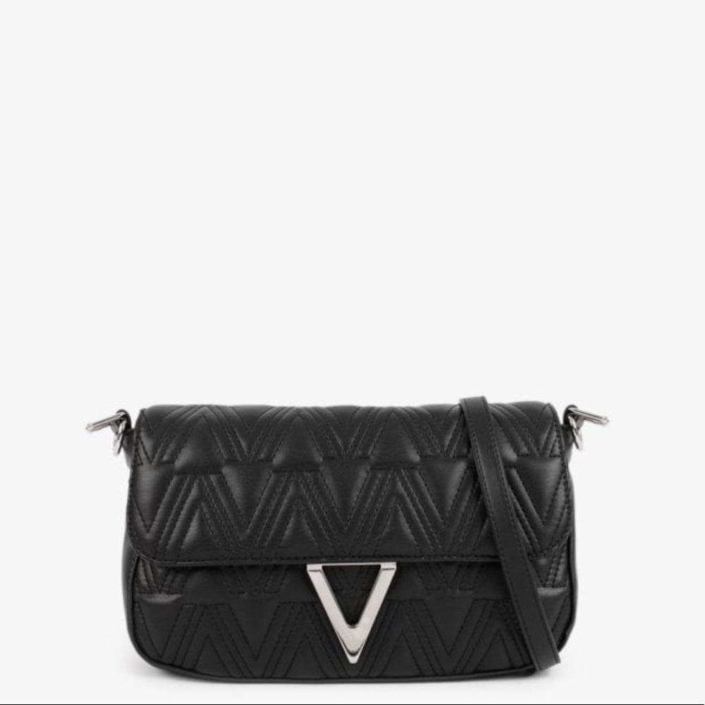Valentino black quilted satchel